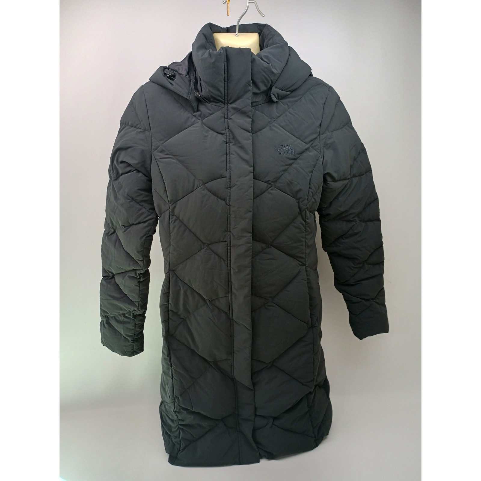 The North Face Womens Miss Metro Ii Hooded Parka Black Coat Size Small